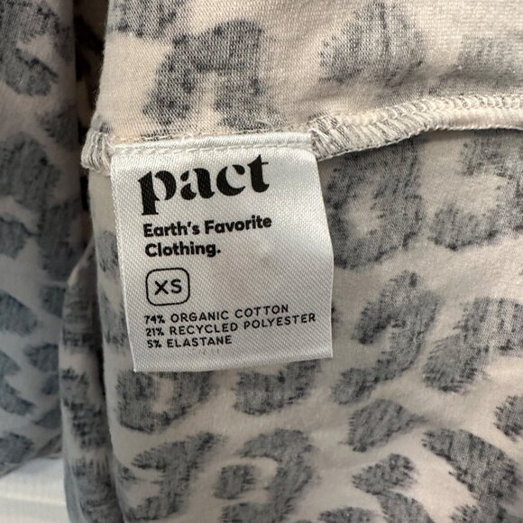 Pact | XS Organic Cotton Pink Leopard Revive Baby Doll Tiered Swing Mini Dress - Picture 10 of 10